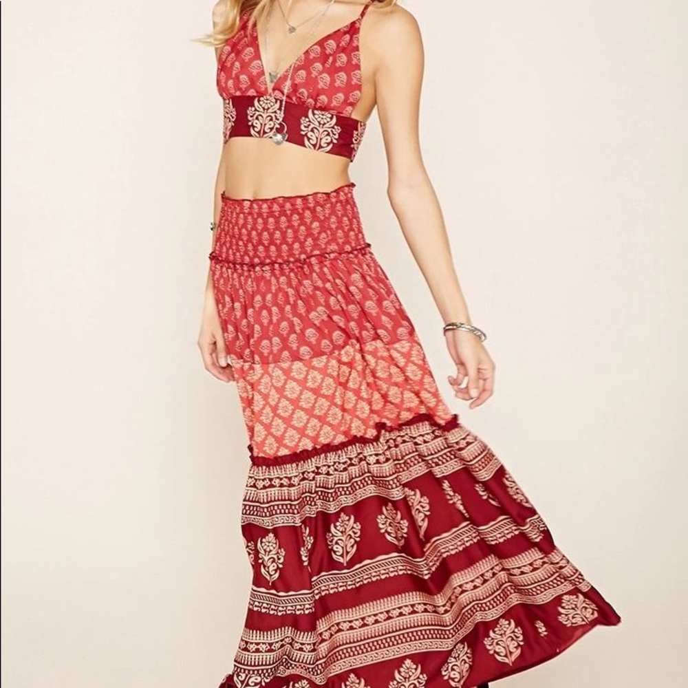 Two piece boho set. Raga brand, beautiful print.